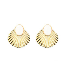 Boucles d&#39;oreilles de coquille blanche de Shangjie OEM anillo